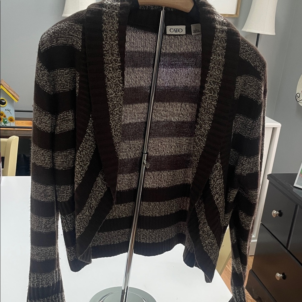 Summer Sale Markdown Cato Striped Sweater Width 19”, Length 20”, Sleeves 25”